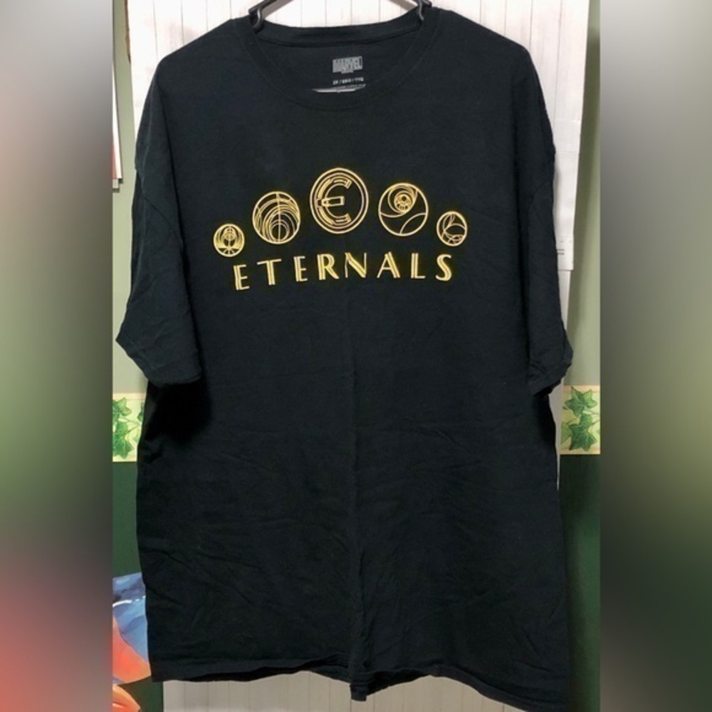 ☔️Marvel Black Cotton Eternals T-shirt
